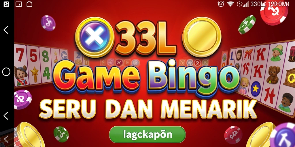 Screenshot utama 33L menampilkan gameplay Bingo yang seru.