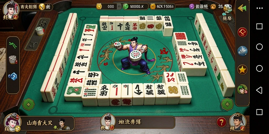 Tampilan gameplay Mahjong yang mendebarkan di 5ZK.
