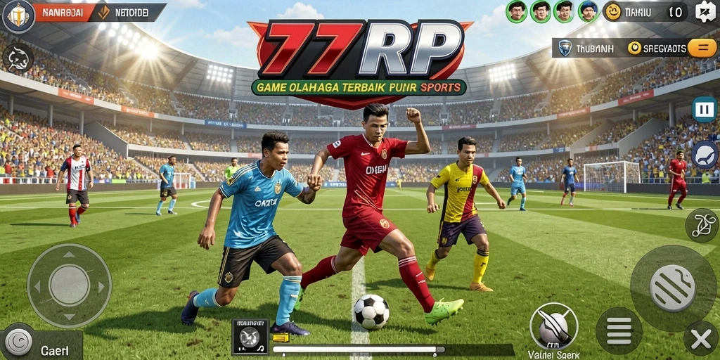Tampilan gameplay seru dalam 77RP menunjukkan aksi olahraga yang mendebarkan.