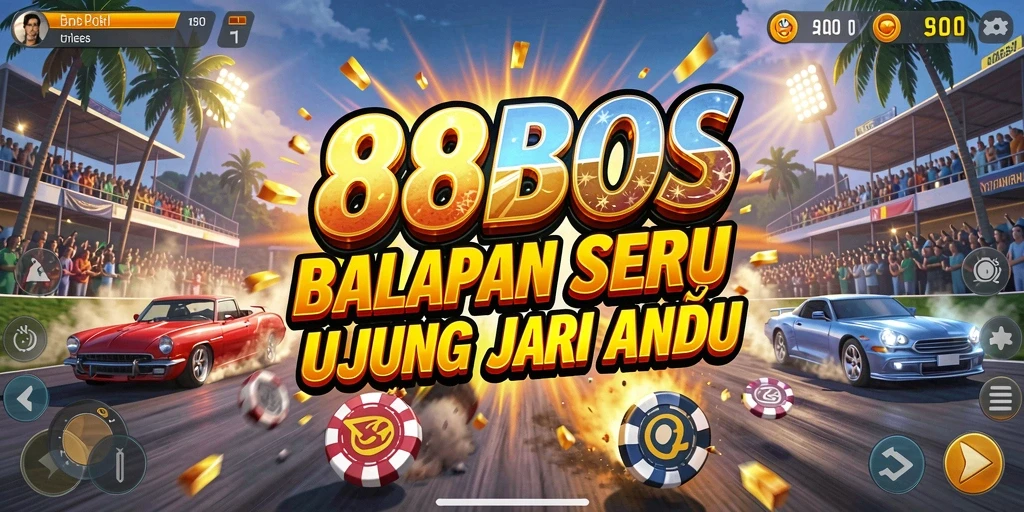 Tampilan gameplay balapan seru dari 88BOS yang penuh aksi.