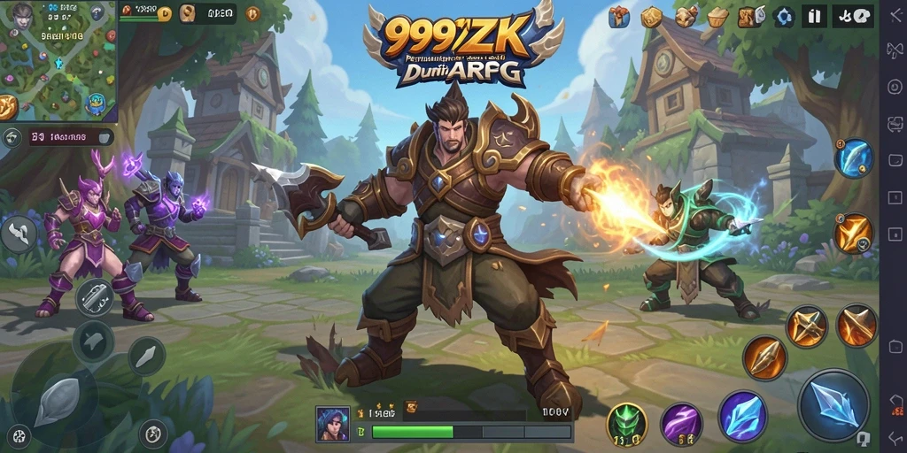 Screenshot gameplay 999ZK yang menampilkan pertarungan seru.