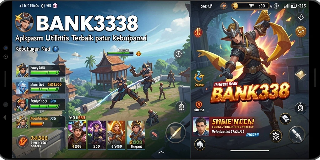 Tampilan antarmuka aplikasi BANK338 yang modern dan menarik.