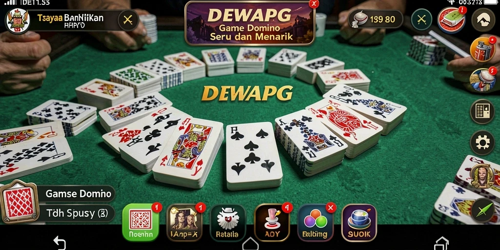 Tampilan gameplay seru dalam DEWAPG dengan pemain bersaing.