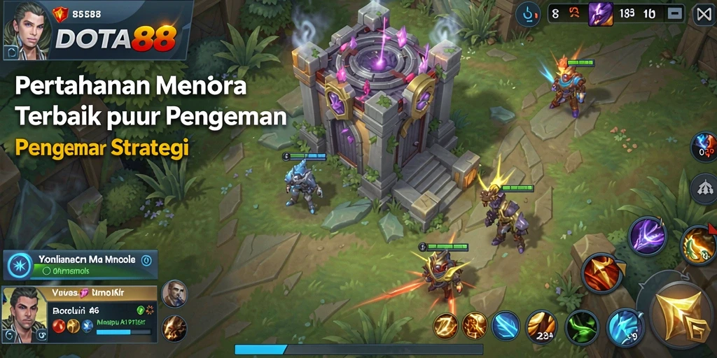 Screenshot DOTA88 menampilkan aksi mendebarkan dalam Tower Defense.