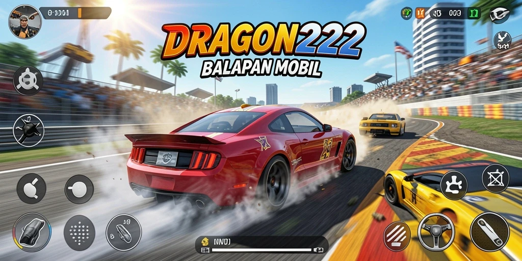 Gameplay balapan mobil yang menarik dan penuh aksi.