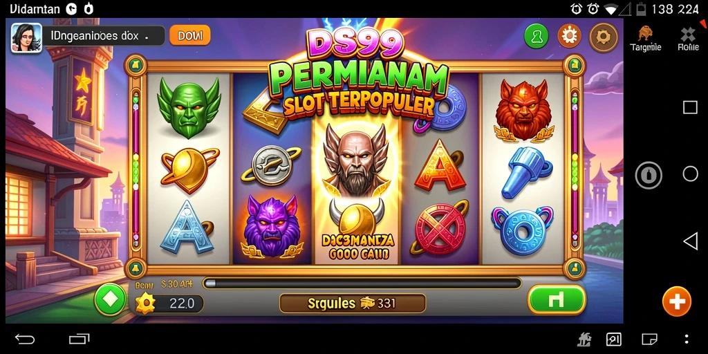 Tampilan gameplay menarik dari DS99 dengan gulungan yang berputar.
