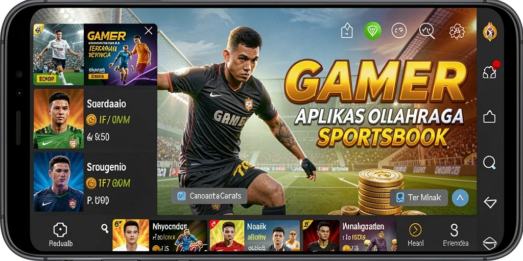 Tampilan permainan sportsbook yang dinamis dan menarik.
