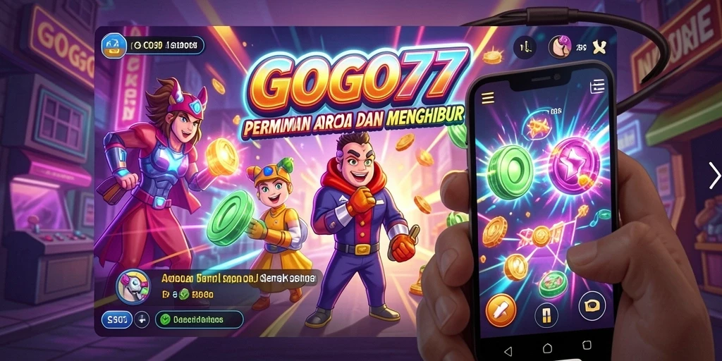 Tampilan gameplay dari GOGO77 yang menegangkan dan penuh warna.