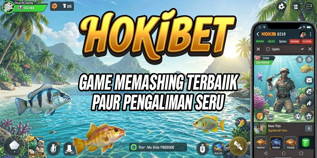Gameplay menarik dalam <strong>HOKIBET</strong> saat menangkap ikan.