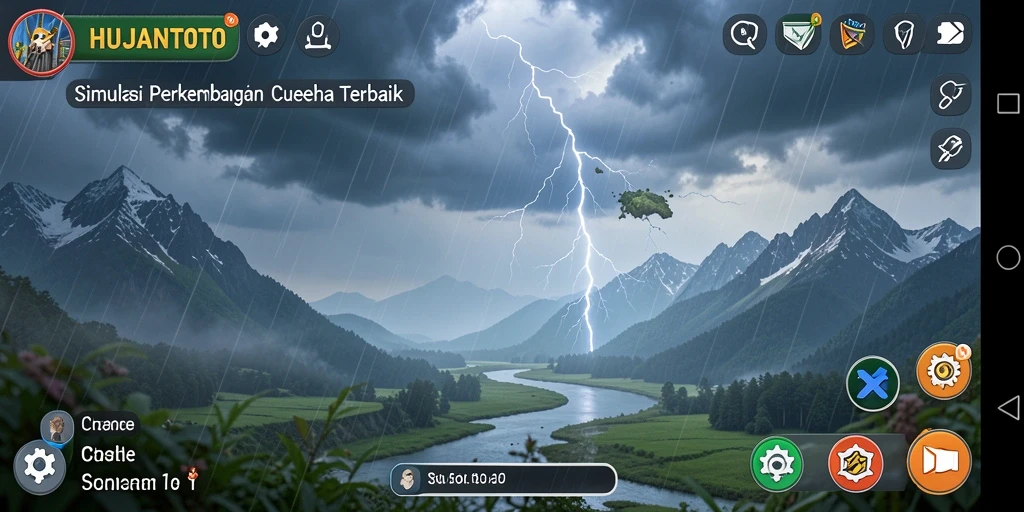 Tampilan menarik gameplay HUJANTOTO dengan simulasi cuaca interaktif.