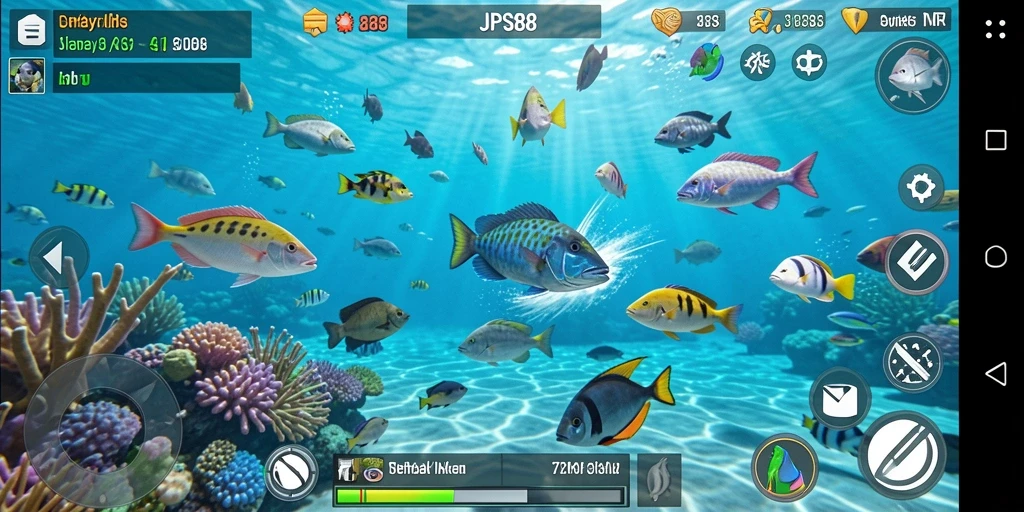 Screenshot utama menampilkan gameplay seru JPS88 Tembak Ikan.