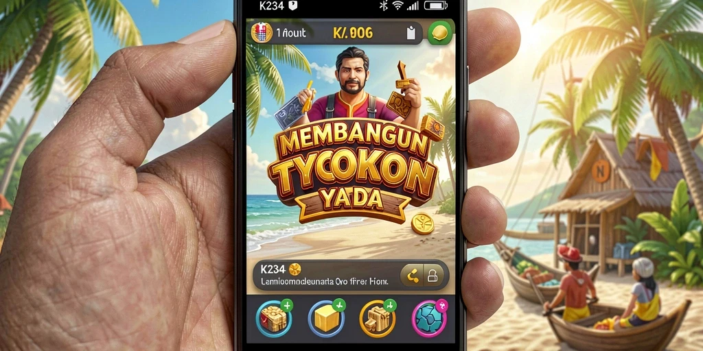 Tampilan gameplay menarik K234 dengan berbagai pilihan bisnis.