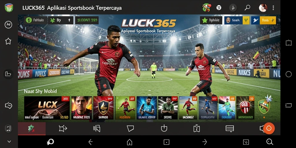 Tampilan gameplay LUCK365 dengan berbagai pilihan taruhan olahraga.