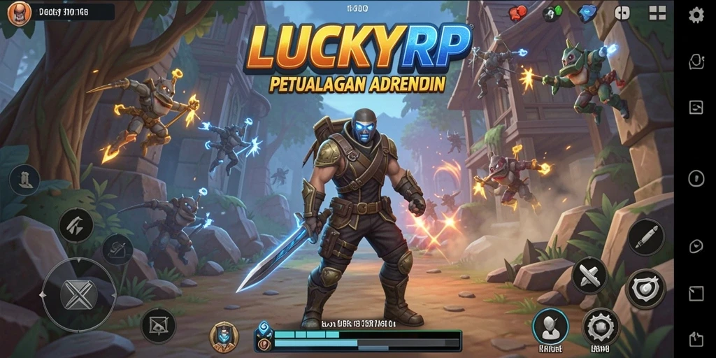 Screeshot gameplay menunjukkan aksi petualangan yang mendebarkan dalam LUCKYRP.