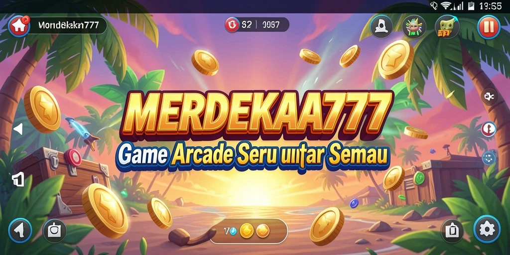 Tampilan gameplay menegangkan dari MERDEKA777 dalam mode Arcade.