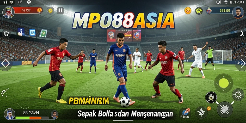 Tangkapan layar MPO88ASIA menampilkan aksi seru dalam permainan sepak bola.