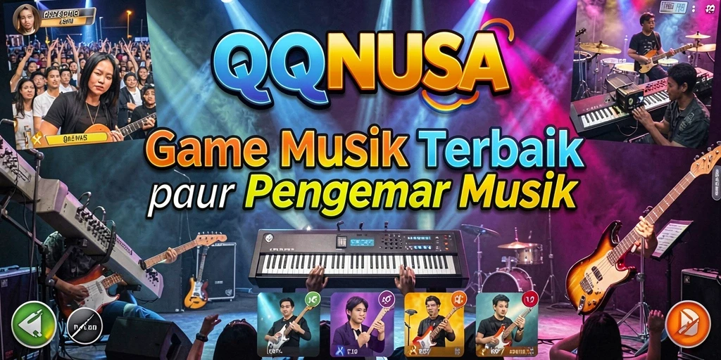 Tampilan utama QQNUSA dengan berbagai pilihan musik interaktif.