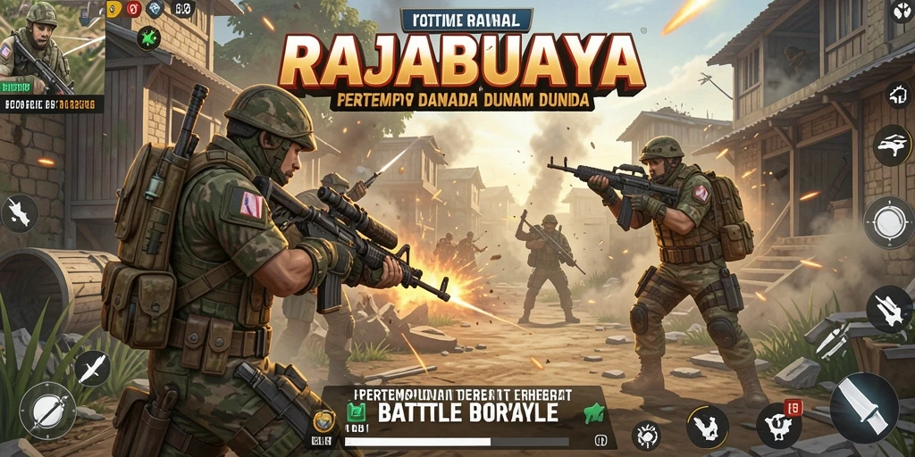 Gameplay mendebarkan dalam RAJABUAYA dengan aksi pertempuran intens.