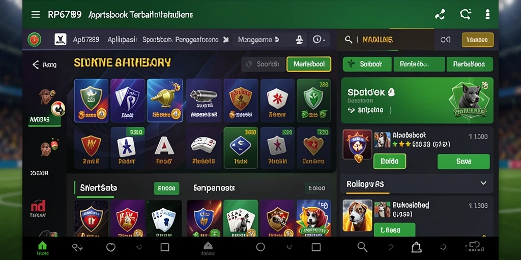 Tampilan antarmuka menarik dari gameplay Sportsbook RP6789.