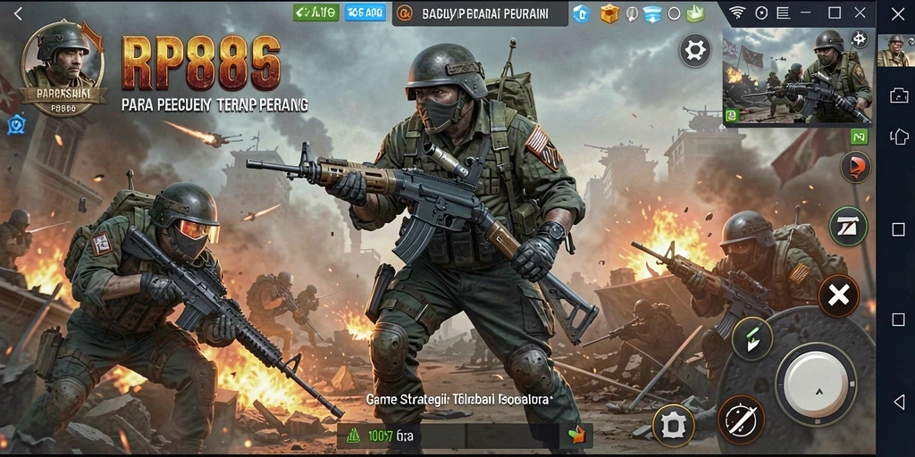 Screenshot gameplay menunjukkan aksi strategis yang mendebarkan.