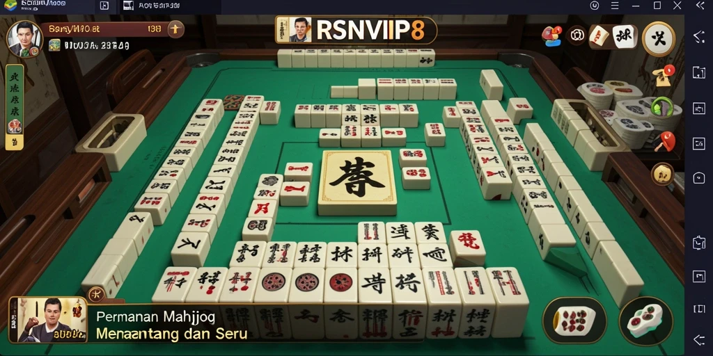 Tangkapan layar RSNVIP8 menampilkan gameplay Mahjong yang seru dan menantang.