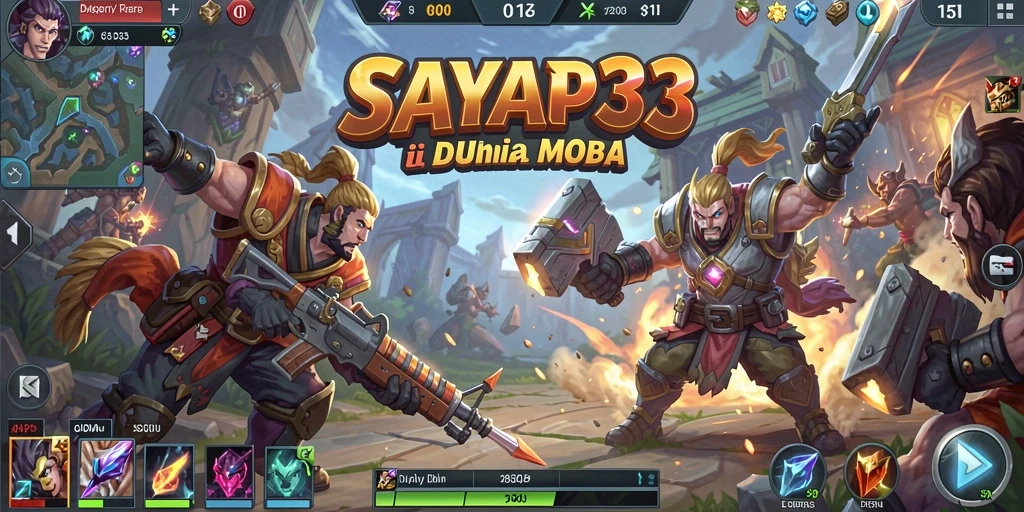 Tampilan gameplay seru dari SAYAP33 dalam aksi MOBA.