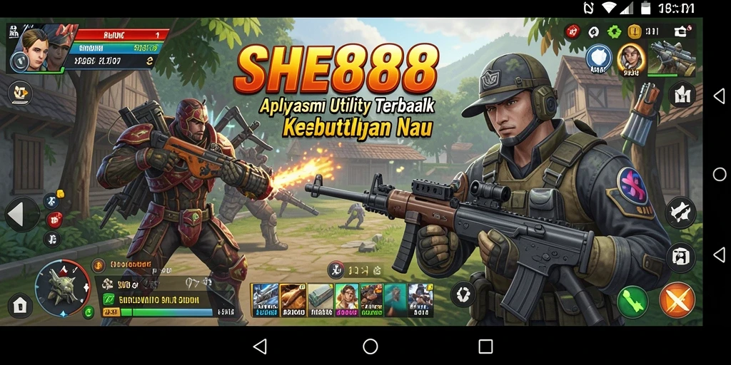 Tampilan antarmuka SHE888 yang simpel dan efektif.