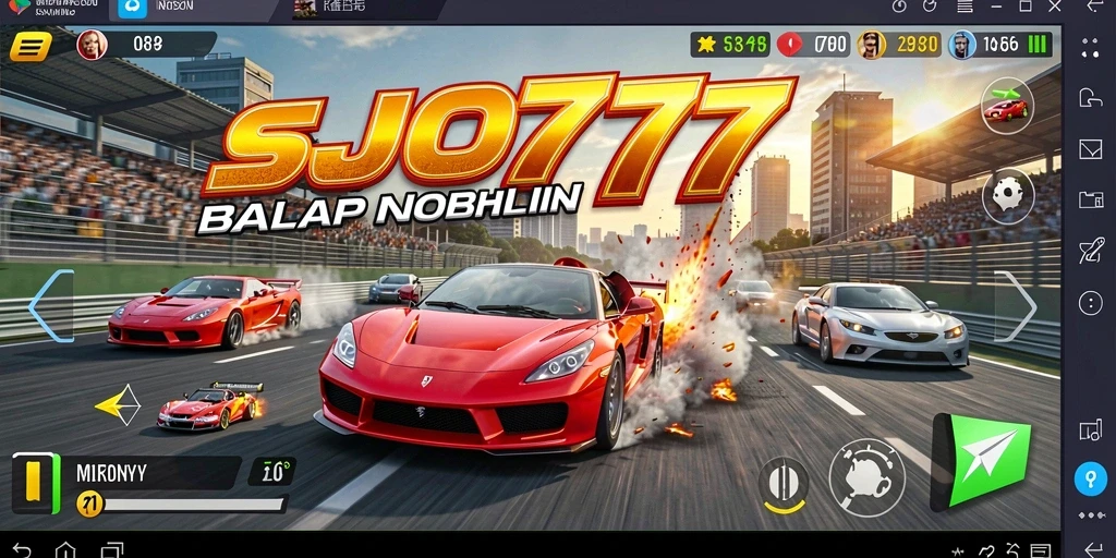 Gameplay SJO777 yang seru dan kompetitif di lintasan balap.
