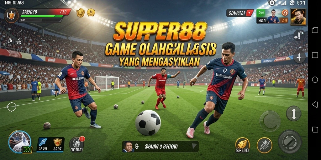 Screenshot SUPER88 menampilkan gameplay olahraga yang seru.