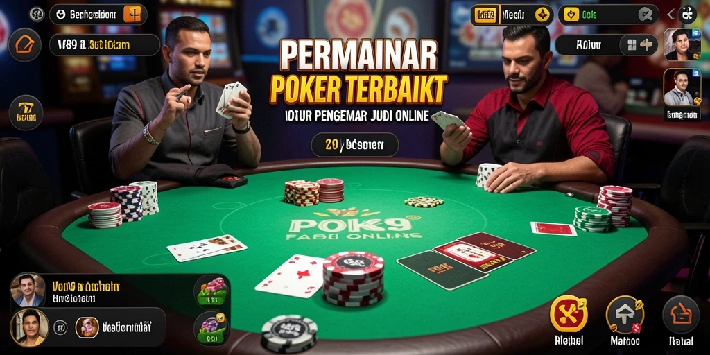 Screenshot gameplay V89 menunjukkan aksi seru permainan Poker.