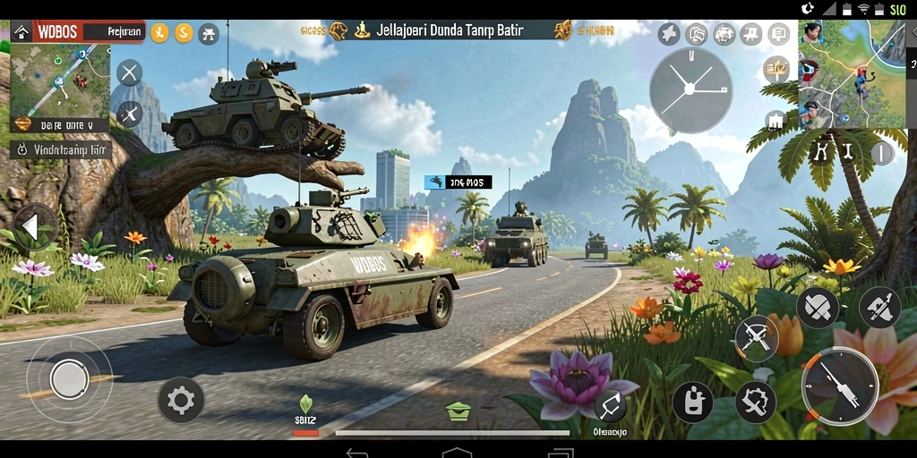 Tampilan gameplay menakjubkan WDBOS di dunia terbuka.