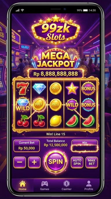 Tampilan antarmuka aplikasi 99zk yang menarik.